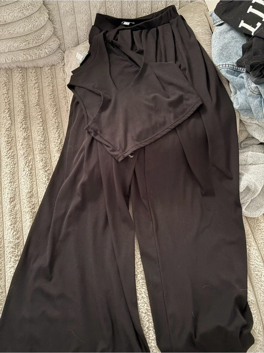 privy Black Wide-Leg Jumpsuit - Picture 1 of 4
